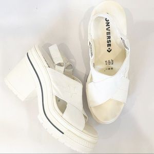 Converse Wmns One Star Boardwalk Strut | One Star Heel Sandal Split White/Black